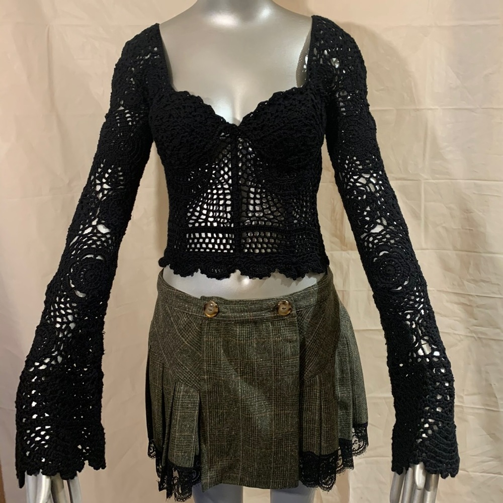 Moschino corset crochet top camisole blouse